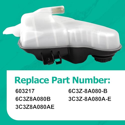PYHAUTO Coolant Reservoir Tank Front Engine with Cap 603-217 Compatible with 2005 2006 2007 F250 F350 F450 F550 Super Duty Excursion 5.4L,6.0L,6.8L Replace 3C3Z8A080AE 6C3Z8A080B