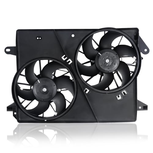 KUIPERAUTO A/C Condenser Radiator Cooling Fan Assembly CH3115132 5137714AA Compatible with 2005-2009 Chrysler 300 Compatible with 2005-2008 Dodge Magnum Compatible with 2006-2009 Charger Pickup Truck
