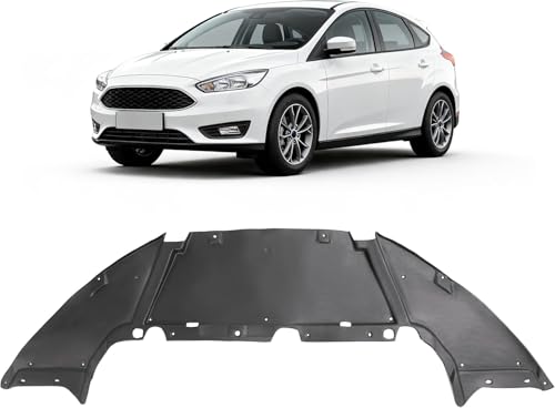 ALMULOO Front Lower Engine Splash Shield Compatible with 2012 2013 2014 Ford Focus SE/SEL/Titanium 4-Door S/Hatchback/Sedan 2015-2018 Ford Focus Electric Replacement for FO1228119 Under Cover Guard
