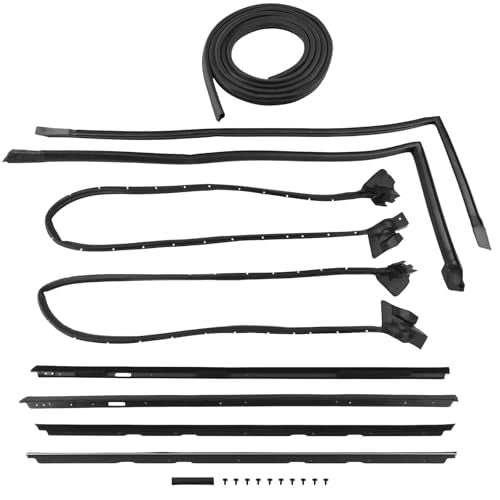 maXpeedingrods 9PCS Rail Window Seal Weatherstripping Kit for Chevrolet Monte Carlo SS Coupe 1981-1988 Replace #128555, Includes Roof Rail Door Trunk Seal & Inner Outer Window Sweeps
