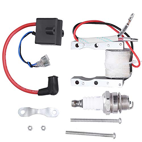 Vkinman CDI Ignition Coil + Magneto Coil + Spark Plug for 49cc-80cc 2-Stroke Engine Motorized Bicycle Bike