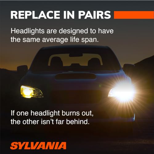 SYLVANIA - 9012 SilverStar - High Performance Halogen Headlight Bulb, High Beam, Low Beam and Fog Replacement Bulb, Brighter Down Road with Whiter Light (Contains 2 Bulbs)