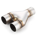 Exhaust Y Pipe 2.5" Inlet, A-KARCK Stainless Steel 2.5" Outlet 10" Long Y Pipe Withstands High Temperatures