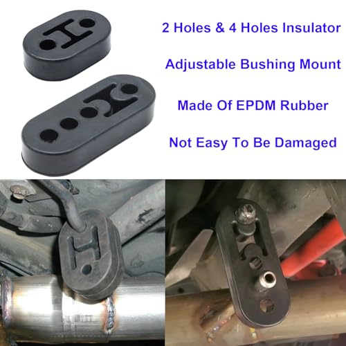 16PCS Exhaust Hanger 304 Stainless Steel 3/8"(10MM) Rod Rubber Hanger Set