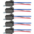 irhapsody 4-pin 40/30AMP 12V DC Waterproof Relay with Heavy Duty Wires, SPST Automotive Relay, Pack of 5