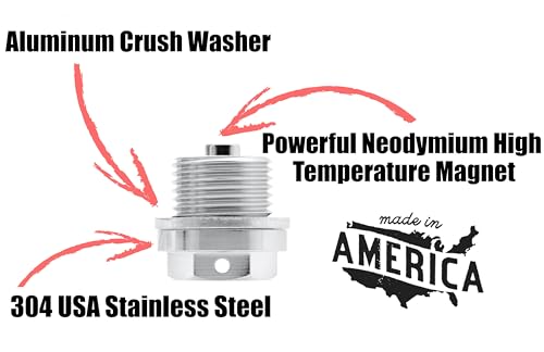 Votex - Made in USA - M18 x 1.5 X 15MM Stainless Steel Neodymium Magnetic Oil Drain Plug fits Ram Cummins 5.9 and 6.7 - Part Number DP046