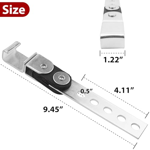joytrace 3" Exhaust Hangers Kit 12PC - 360° Swivel Clamps with Adjustable 2/4 Hole Brackets & 9.5" Bend Rods, Zinc Coated Complete Set for Muffler Pipe