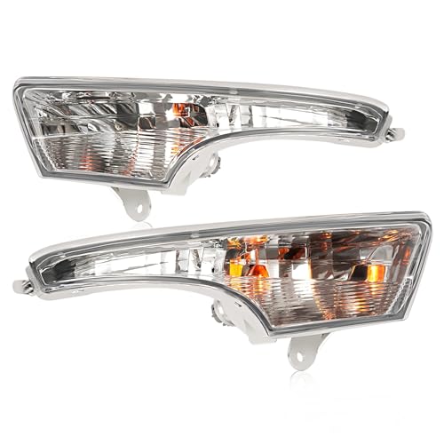HECASA Turn Signal Light Compatible with 2013-2018 Altima Front Bumper Corner Light Assembly Replacement for 261303TA0A 261353TA0A Clear Lens (Driver Passenger Side)