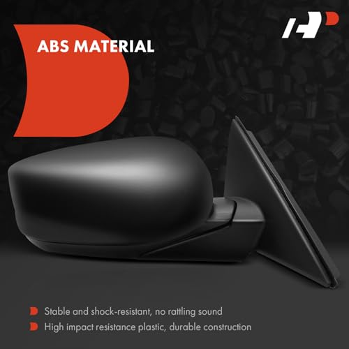 A-Premium Pair (2) Driver and Passenger Side Power Door Mirror - Compatible with Honda Accord 2008 2009 2010 2011 2012 - Heated Manual Folding Black Outside Rear View Mirror - Replace# 76258TA5A11