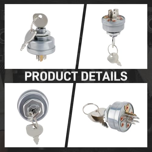 CARBBIA Ignition Switch with Key 158913 Compatible with Hustler Raptor