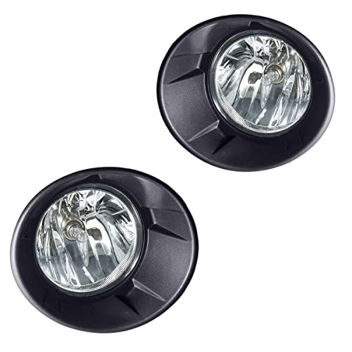 A ABIGAIL Driving Fog Lights Lamps Replacement for Chevy Camaro 2010 2011 2012 2013 with Halogen Bulbs & Black Bezel (Clear Lens)