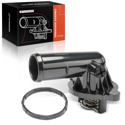 A-Premium Engine Coolant Thermostat Housing Assembly with Seal Compatible with Jeep Grand Cherokee 2011-2020, Wrangler 2012-2017, Wrangler JK 2018 & Dodge Durango 2011-2015, 3.6L, Replaces# 5184651AH