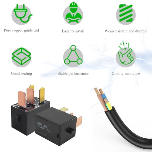Yourkar 4 PCS Car AC Relay, G8HL-H71-12VDC 4 Pins AC and Starter Relays, Multiple Power Relay Assembly Starter Relays for Driving Lights/Air Conditioning/Fans, Car Accessories