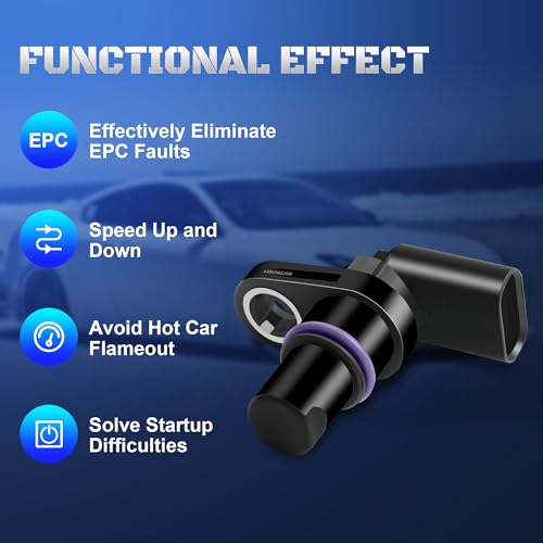 Engine Camshaft Position Sensor Compatible with Volkswagen 2013-2020 VW Jetta Passat Beetle Golf Tiguan GTI & Audi A3 A4 A5 A6 Q3 Q7 TT Quattro L4 1.4L 1.8L 2.0L Replaces 04C907601K, 04C907601B