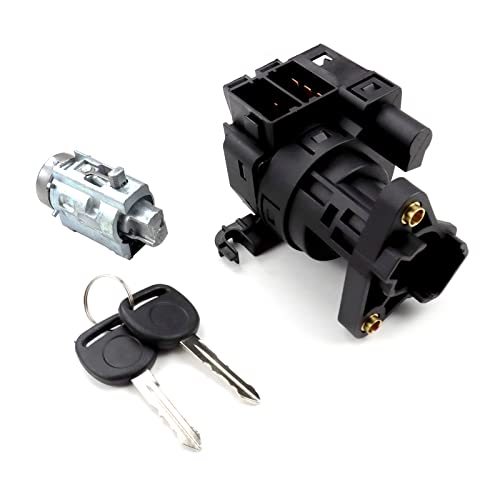 FEXON Ignition Switch & Ignition Lock Cylinder with 2 Keys Compatible with 1997-2005 Chevy Malibu Impala Monte Carlo Olds Alero Grand Am Repalces 12458191 22599340