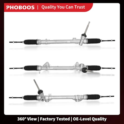 PHOBOOS Manual Steering Rack and Pinion Assembly Compatible with Nissan Rogue 2014-2019, Rogue Sport 2017-2019, New Unit, Leak Resistance, Direct Fit, Ref. 1G-3027