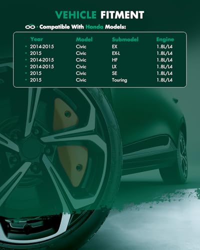 SCITOO Front CV Axle Shaft Assembly Fit For Honda Civic 1.8L 2014 2015 Right Passenger Side 44305TR3A52 44305TR3A51 NCV36162 FWD CVT