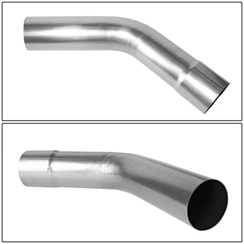 DNA MOTORING ZTL-PP-25-45-RAW 45 Degree DIY Custom Mandrel Exhaust Tubing, 2.5" OD, Mild Steel,Universal Fit