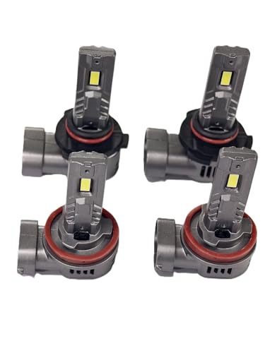 SEALIGHT 𝐇𝟏𝟏/𝐇𝟗/𝐇𝟖 and 𝟗𝟎𝟎𝟓/𝐇𝐁𝟑 Bulbs Combo, 100,000LM 900% Wider Driving Vision Mini Size, 9005 H11 Fog Lights with Fan, Plug and Play, Pack of 4