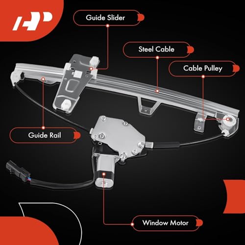 A-Premium Power Window Regulator with Motor Replacement for Jeep Grand Cherokee WJ 2000-2004 Front Right Passenger Side