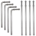 Ganluuree 8PCS 304 Stainless Steel Exhaust Hanger Rod Set Heavy Duty 3/8"(10MM)Rod 4PCS 90°7.6" Long,4PCS Straight 10" Long,Car Exhaust Pipe Muffler System Hanger Automotive Replacement Tailpipe Part