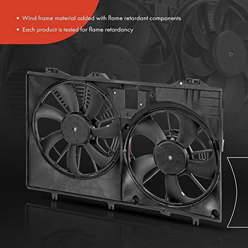 A-Premium Engine Radiator Cooling Fan Assembly Compatible with Select Toyota & Lexus Models - Sienna 2011-2016, RX350 2010-2015, fits with Trailer Tow Package - Replace# 163610P180, 163610P440