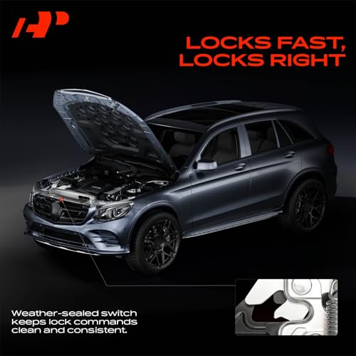 A-Premium Hood Latch Lock Compatible with 2004 2005 Honda Civic, for Model with Alarm System, Front Hood Lock Engine Bonnet Latch Assembly