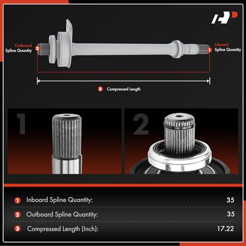A-Premium Front Right Passenger Side CV Intermediate Shaft