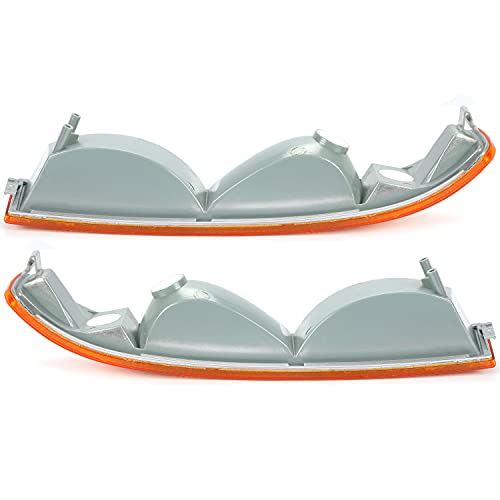 ECOTRIC Turn Parking Signal Light Compatible with 2003-2025 GMC Savana Van/Chevy Chevrolet Express Side Marker Parking Lights Assembly Corner Pair Replace for GM2520188 GM2521188(No Light Bulb)