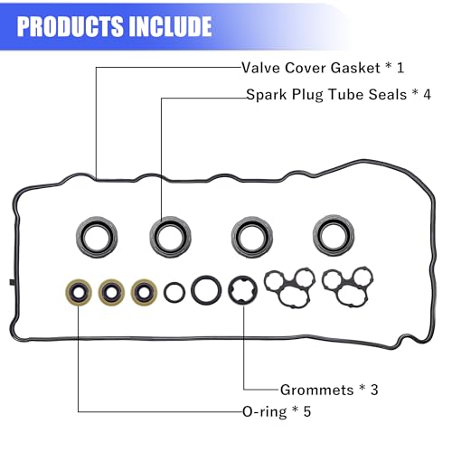 Sorello Engine Valve Cover Gasket Set Compatible with Toyota Avalon Camry Highlander RAV4 Sienna Venza Lexus ES300h NX300h Scion 2.4L 2.5L 2.7L - Replace VS50825R