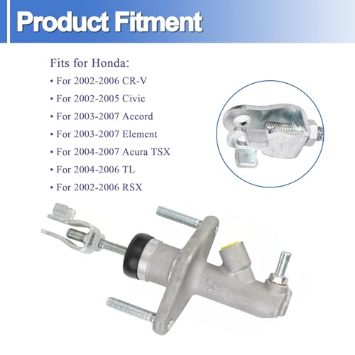 46920-SR3-A01 Clutch Master Cylinder Without Reservoir Compatible with CR-V Civic Accord TL RSX Replace 46920S04A01 46920SNAA02