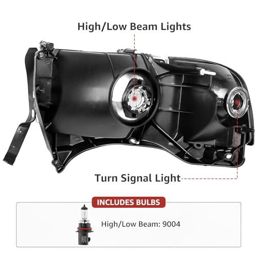 APSVE Headlights Assembly w/Corner Lamps for 1994-2001 Dodge Ram 1500