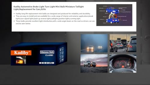 Kadiby 2 Pack 3157 4157 Bulb Brake/Tail/Turn Signal Light/DRL(Daytime Running Lights) 3157ll 12V P27/7W 3047 3057 4057 4114 Trailer Bulbs Fit for F150 Focus Altima Silverado Jeep Cherokee