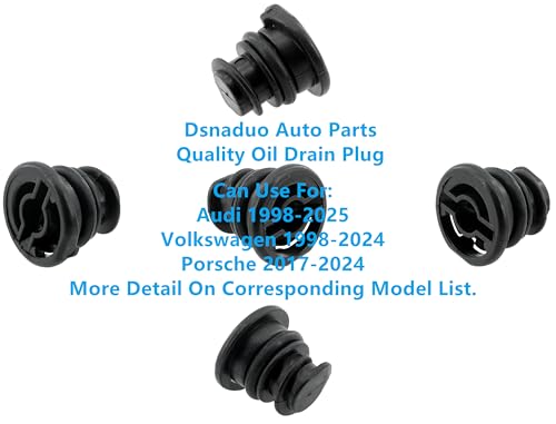 10PCS Oil Pan Drain Plug Fit For 2015-2025 Audi A1 A3 A4 A5 A6 A7 Q3 Q5 Q7 S3 Volkswagen Atlas Golf GTI Jetta Passat Tiguan 06L103801 06L103801D 06L-103-801 06L-103-801D 06L103801H 06L-103-801-H