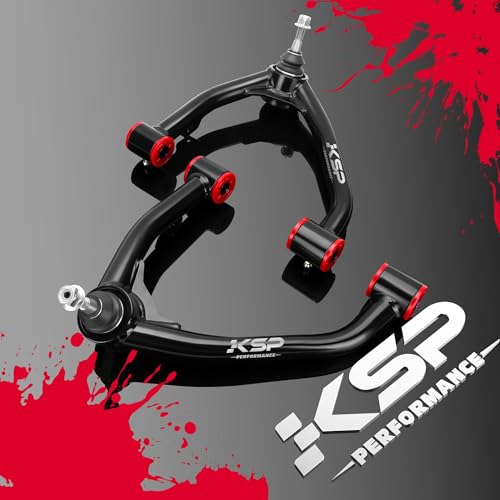 KSP Upper Control Arm Fit for Sierra Silverado1500, Tubular Fit 2-4" lift for 2007-2018 Silverado Sierra 6-Lug 2WD/4WD OE stamped steel and aluminum arms, Stage 2.0