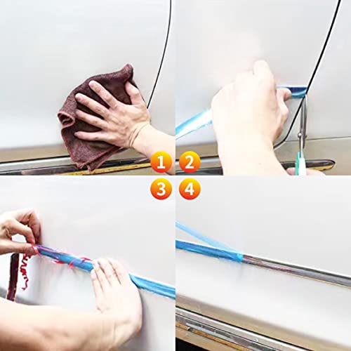 NANSH 16Ft Glossy Black Extra Thick Auto Molding Trim Universal Bumper Window Door Body Side Decorative Strip Scratch-Proof (Width: 3/4inch [20mm])
