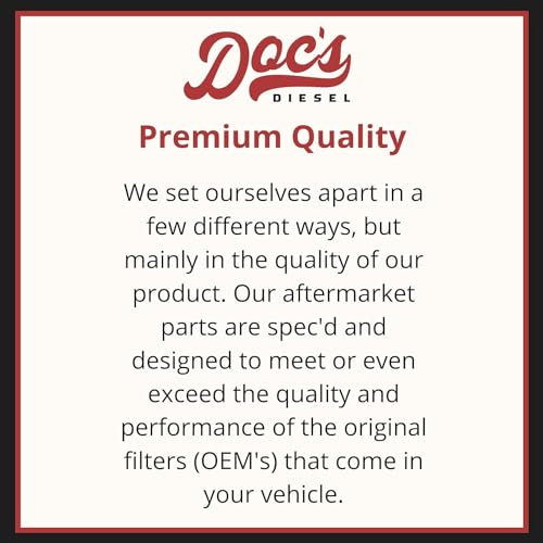 Doc's Diesel Fuel/Water Separator DGF410+DGF401 | Compatible with RAM 6.7L Cummins 2500, 3500, 4500, 5500 2013-2018 | Replaces 68157291AA, 68197867AA