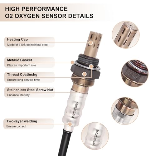 Oxygen O2 Sensor Upstream Downstream for Chry 300, for Dodge Challenger Charger Dakota Durango Grand Caravan Journey Neon Nitro, for Jeep Commander Grand Cherokee Wrangler JK 56028994AA, 56028994AB