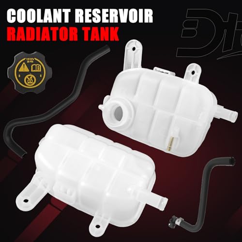 Engine Coolant Reservoir Tank With Cap, Air Bleed Hose & Heater Hose Compatible With Buick Chevy Vehicle 2013-2021 Encore 1.4L Trax 1.4L 1.8L Replaces# 603-955, 95269001, 42638619, 96968691, 96968694