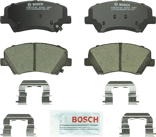 BOSCH BC1543 QuietCast Premium Ceramic Disc Brake Pad Set - Compatible with Select Hyundai Elantra, Elantra Coupe, Elantra GT; Kia Forte, Forte Koup, Forte5; FRONT