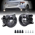 Lqito Fog Lights With Bulbs Fits 2011-2015 Explorer，2013-2016 Fusion，2008-2014 Focus,2012-2015 CRV，2015-2017 Fit,2012-2017 Pilot,Fits Nissan Subaru Lincoln Replace#4F9Z-15200-AA（2 PCS）
