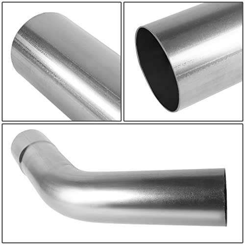 DNA MOTORING ZTL-PP-25-45-RAW 45 Degree DIY Custom Mandrel Exhaust Tubing, 2.5" OD, Mild Steel,Universal Fit