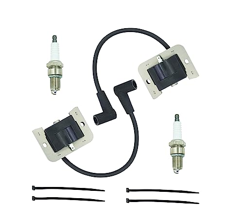 2 PACK 24 584 01-S kh-24 584 201-S Ignition Coils Module for Kohler CH20 CV18 CH18 CV20 CV23 CH22 Command Pro Twin Cylinder Engine with Spark Plug Replace kh-24-584-201-S 24 584 45-S