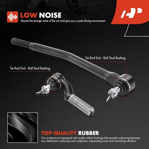A-Premium Set of 10, Upper Lower Ball Joint, Inner Outer Tie Rod End, Steering Drag Link, Adjusting Sleeve Compatible with Ford E-250, E-250 Econoline, E-350 Club Wagon, E-350 Econoline, E-350/450 SD