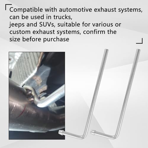HNeekyr Exhaust Hanger Rods 4 Pcs 9.5" Long 90 Degree Degree Bent Weld On Exhaust Hanger Steel