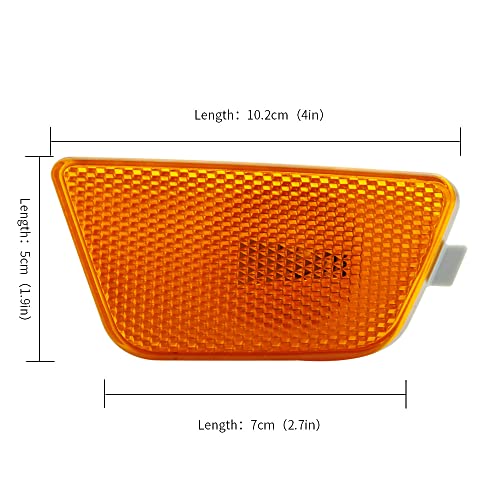 CNPAPC 2-Pieces For Chevy Cruze Front Bumper Park Signal Side Marker Light Assembly 2011 2012 2013 2014 2015 DOT Certified GM2551198N 42334144 42334145
