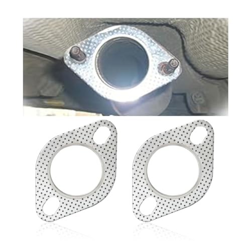 JOYCOURT 2PCS 2-Bolt 2-Inch Car Exhaust Flange Gasket, Ultra Seal Gasket