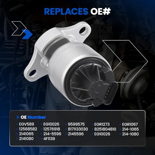 SYKRSS EGR Valve EGV589 Compatible with GMC Sierra/Chevy Silverado 5.7L V8 (1996-2002), Replaces 214-1065, GM 12568582 | Fits Express/Savana Vans 4.6L