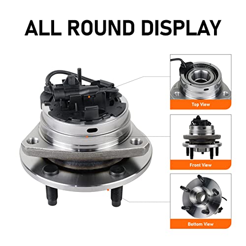 MACEL 513214 Front Wheel Hub Bearing Assembly Compatible with 04-12 Chevy Malibu, 08-10 Cobalt HHR, Cobalt, 05-10 Pontiac G6, 07-09 Saturn Aura 5 Lugs w/ABS