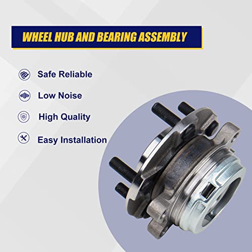 KUSATEC 513296 [2 Pack] Front Wheel Hub and Bearing Assembly Fit for Nissan Altima 2007-2018, Maxima 2009-2019, Murano 2009-2018, Pathfinder 2013-2019, Infiniti JX35 2013, QX60 2014-2019, 5 Lug